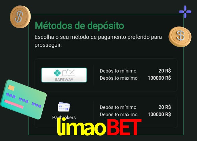 O cassino limaobet oferece uma grande variedade de métodos de pagamento